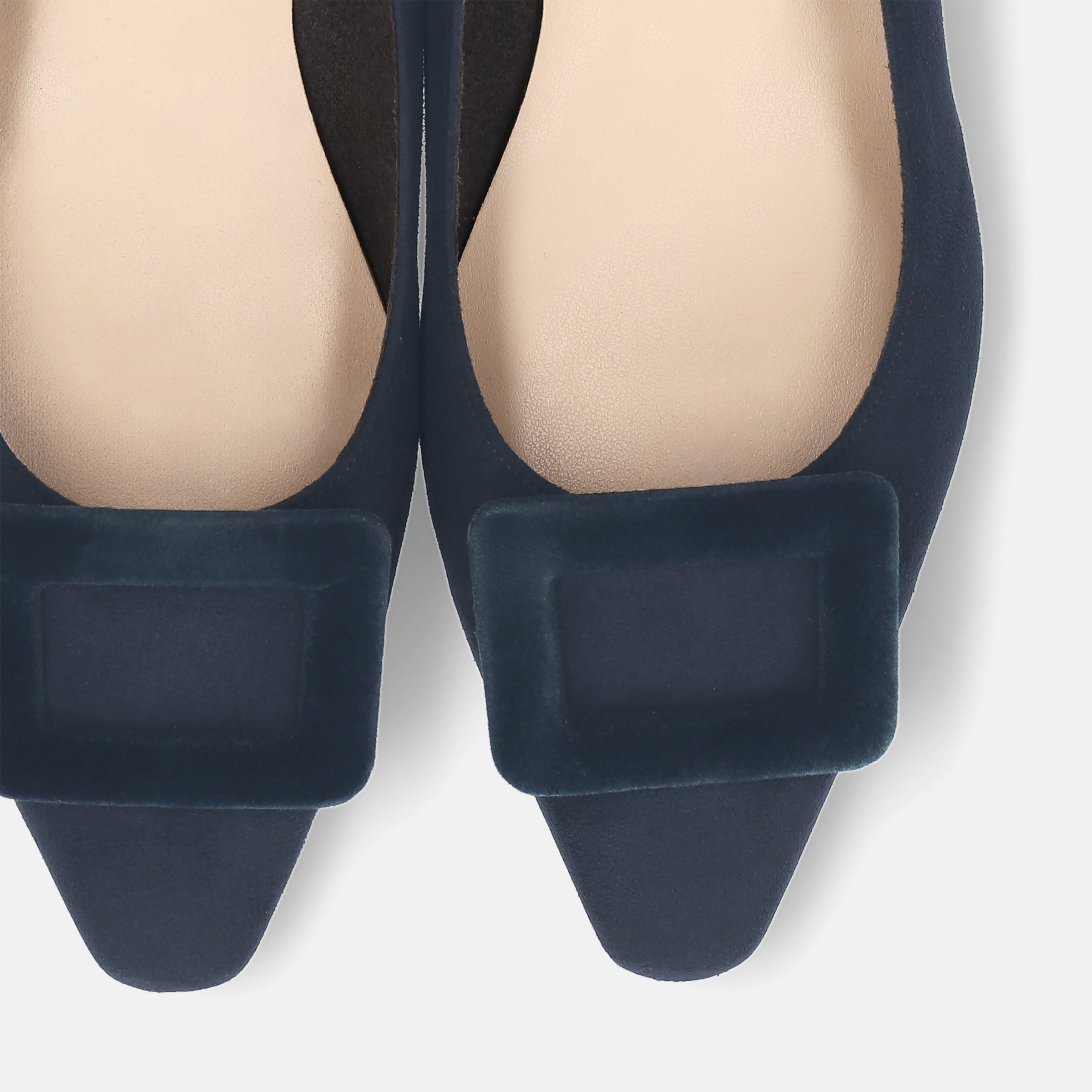 20%OFF：2025AW：スクエアバックル フラットシューズ（m18001