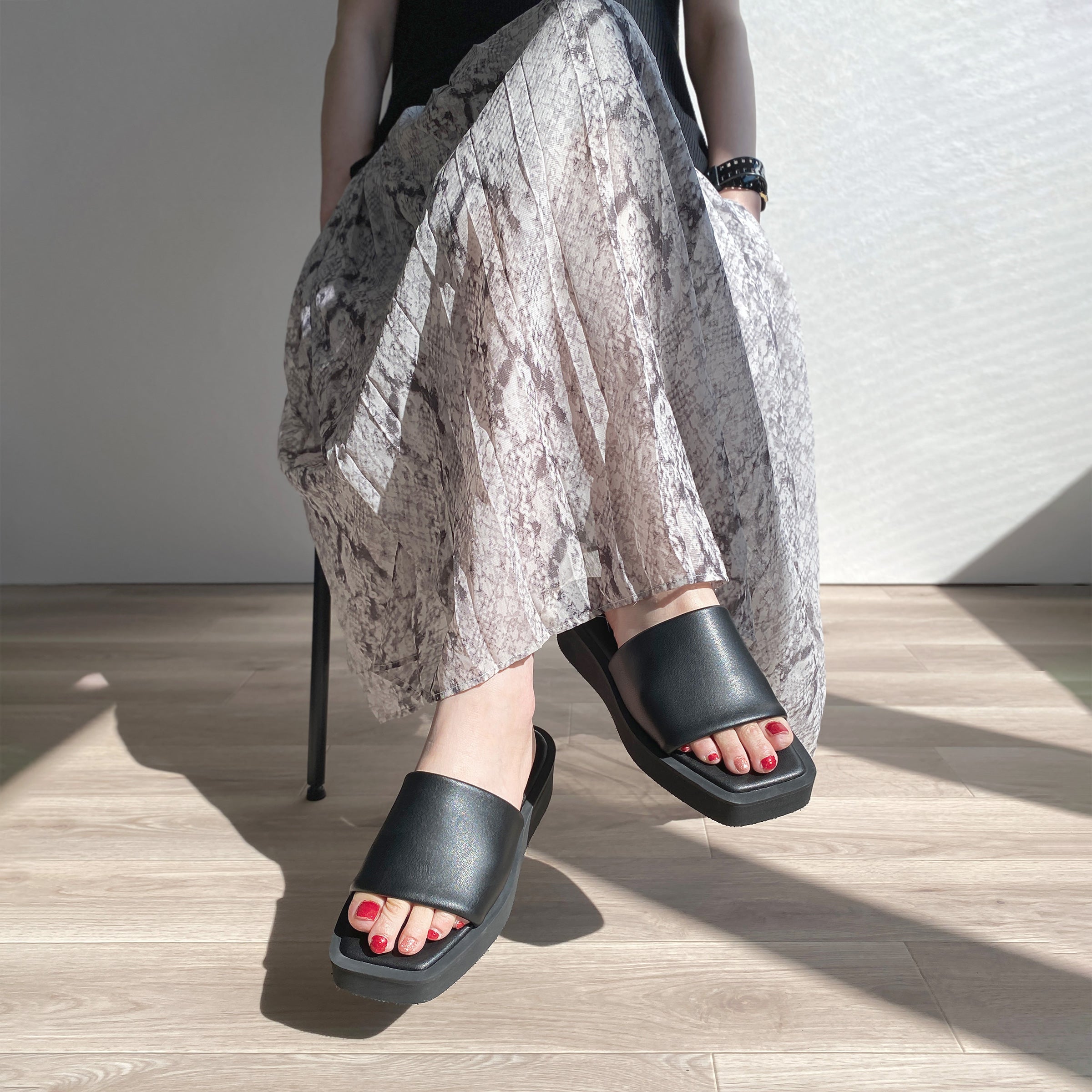 50%OFF【ユニセックス】厚底 プラットフォーム サンダル