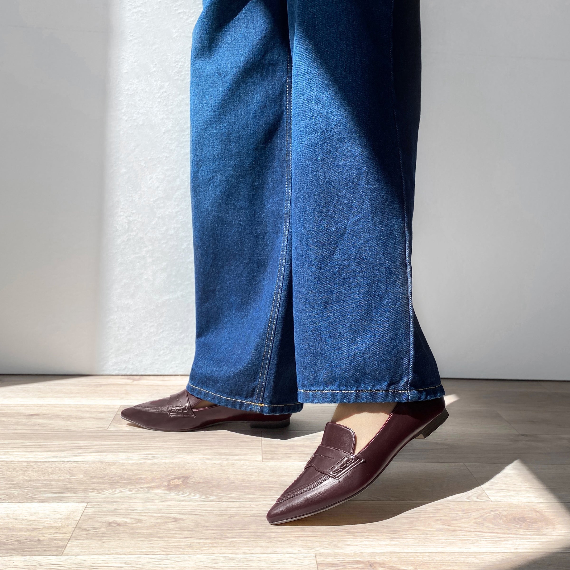 ラストワン25%OFF：モカデザイン 甲深ローファー（m17022）レ