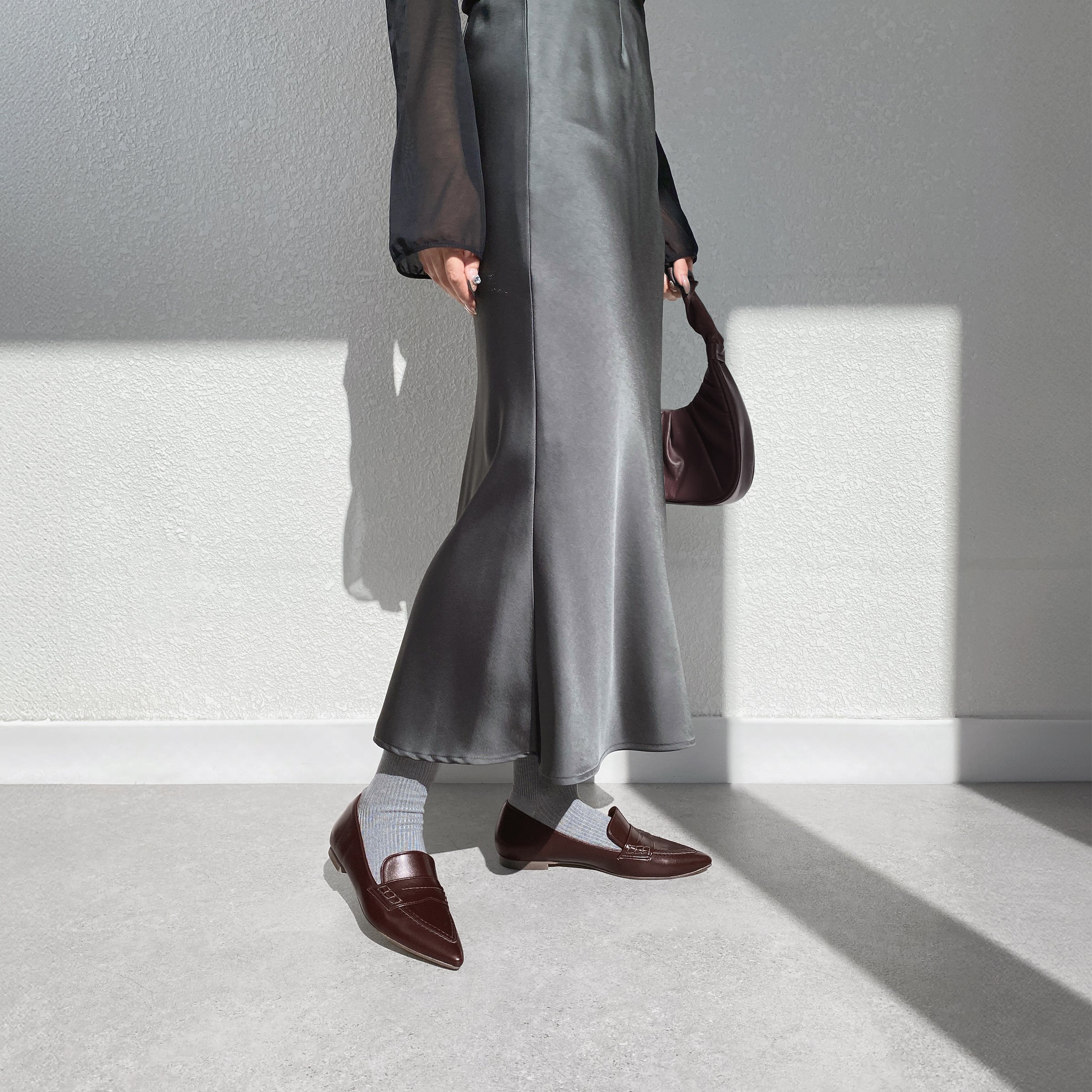 ラストワン25%OFF：モカデザイン 甲深ローファー（m17022）レ