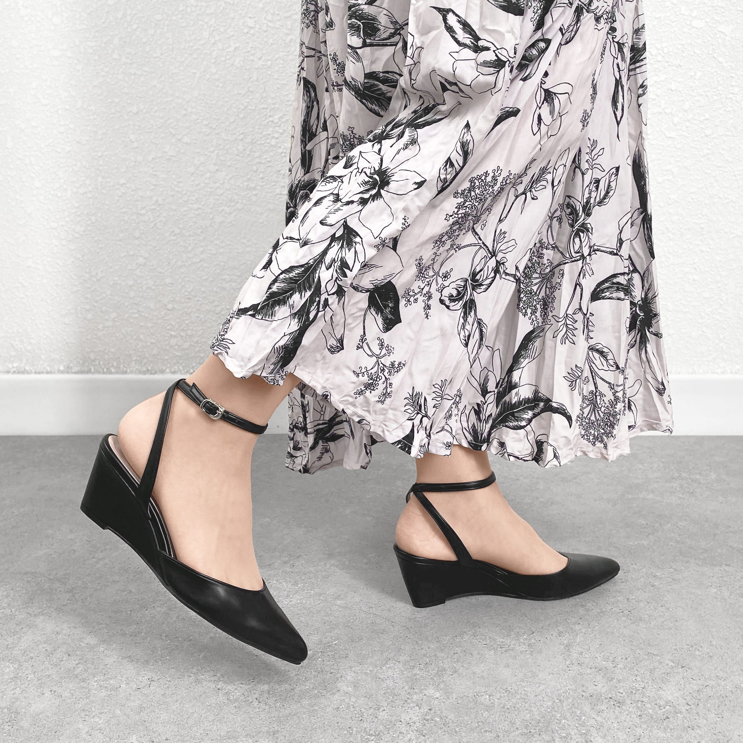 UNITED ARROWS ブラック ウェッジソールパンプス 2025年最新】UNITED ARROWS ソールヒール形：ウエッジ