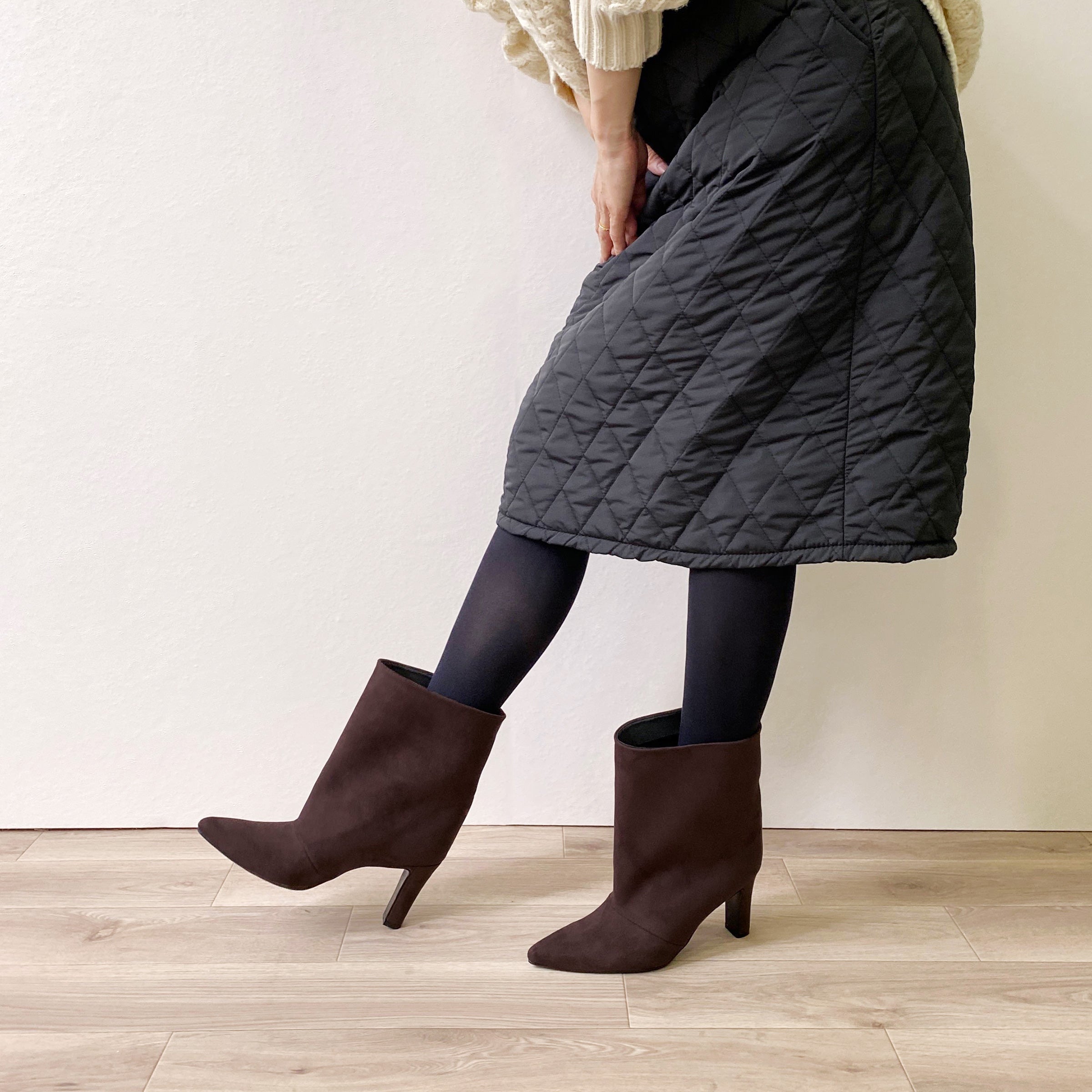 50%OFF：ワイドシャフト ショートブーツ（m81009）ブラウンS – mamian