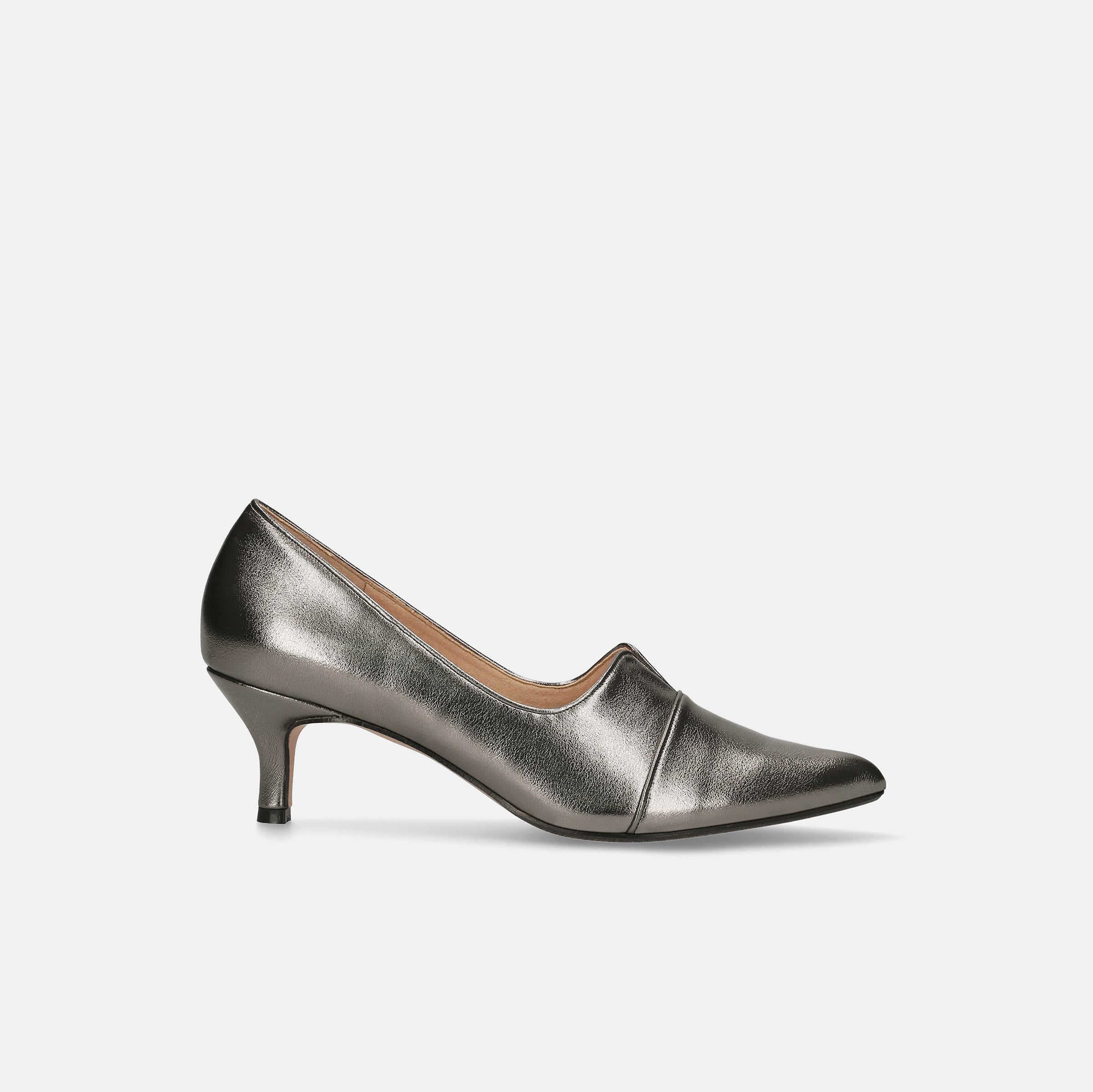 と*ー様 MANA ストリンジパンプス silver 37size 23.5㌢ 25％OFF：2026SS：Tストラップ パンプス 5cmヒール（m55201）シルバー