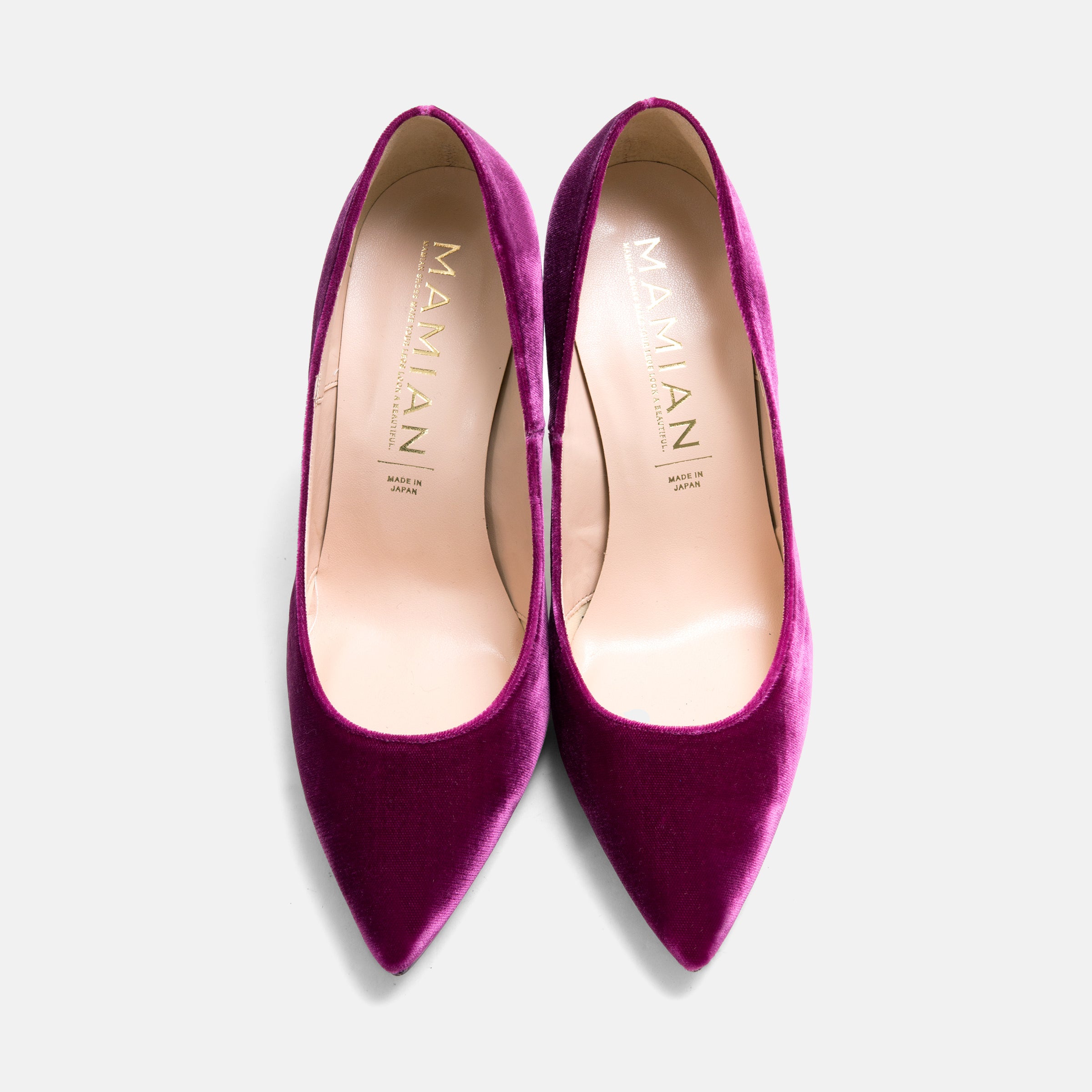 50%OFF：ベルベット調 ハイヒール パンプス（961aw1-ag）グレープ