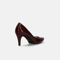 2026AW：iCoN COLORS：ポインテッドトゥ クロコ型押し パンプス（C76534）ボルドーCR/mamian（マミアン）
