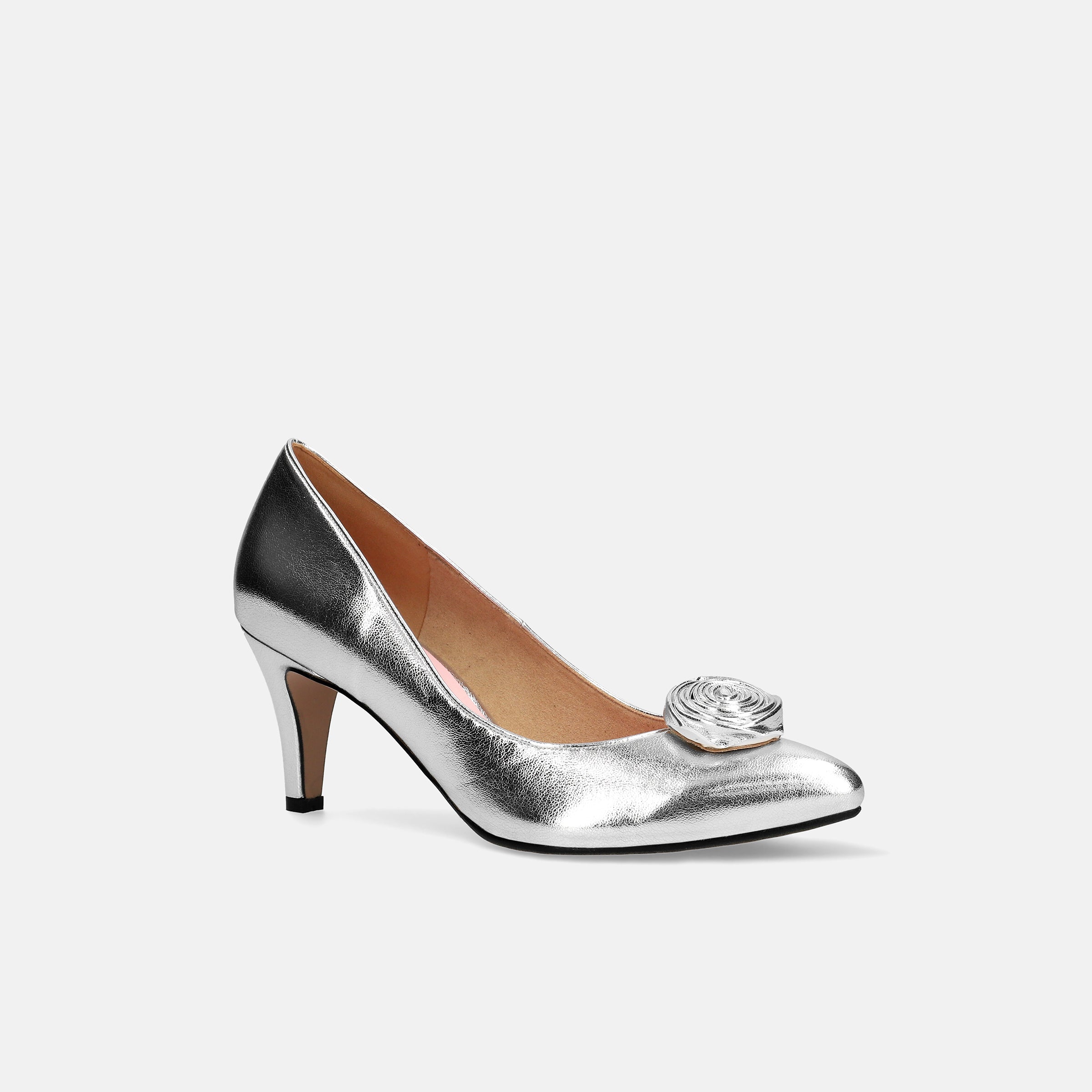 20%OFF：OC：ローズモチーフ 2Way パンプス（lt7002）シルバー