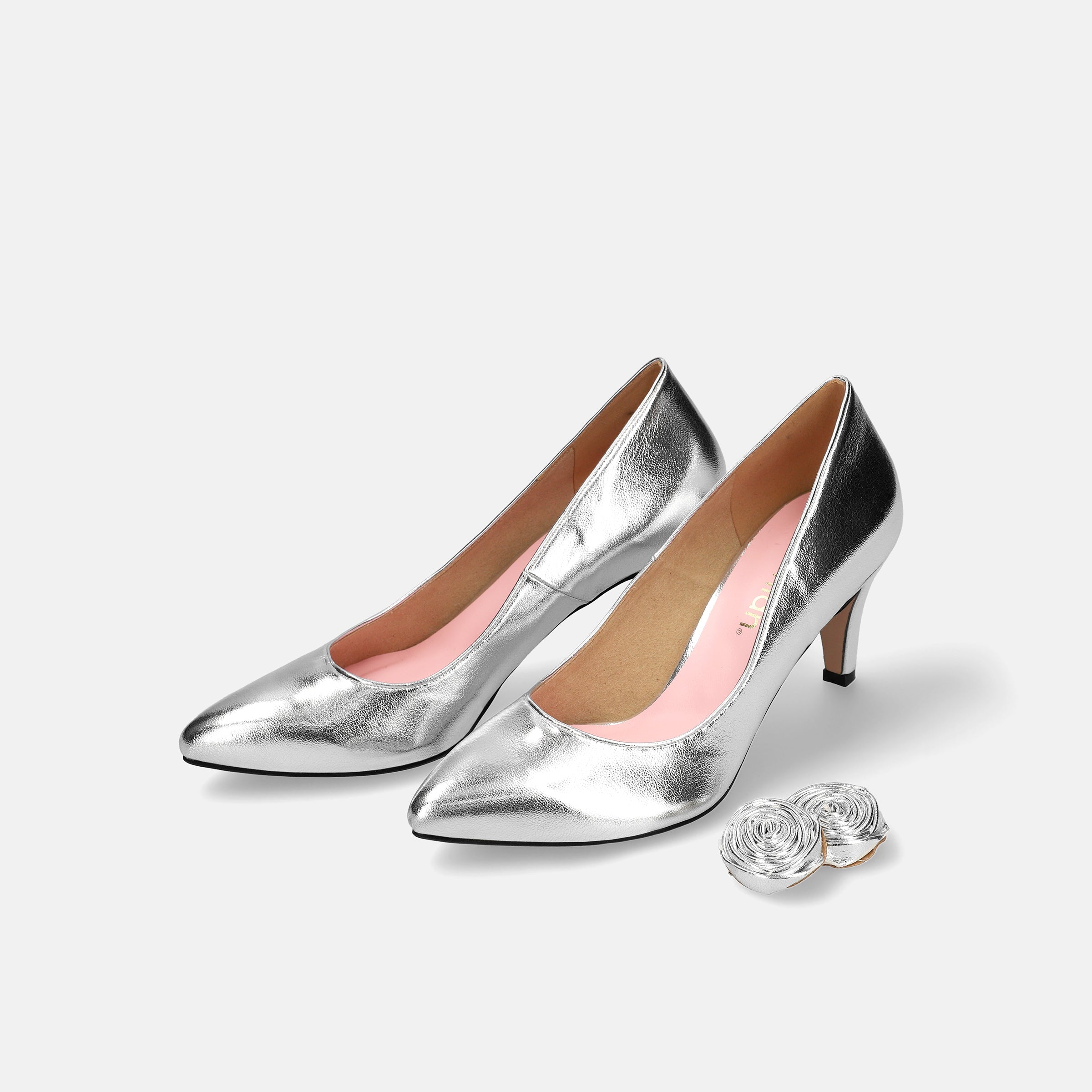 20%OFF：OC：ローズモチーフ 2Way パンプス（lt7002）シルバー