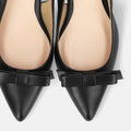 ラストワン30%OFF：2025SS：リボン付き バックストラップ パンプス（m45017）ブラック/mamian（マミアン）