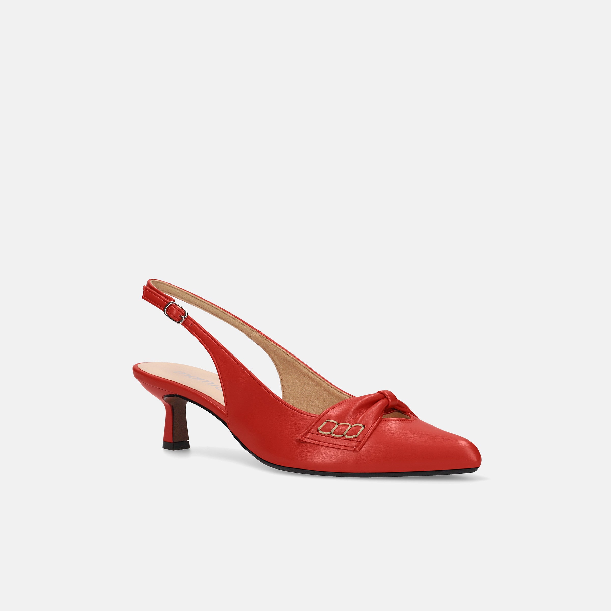 ラストワン2025SS：バックストラップ パンプス（m45020）レッド