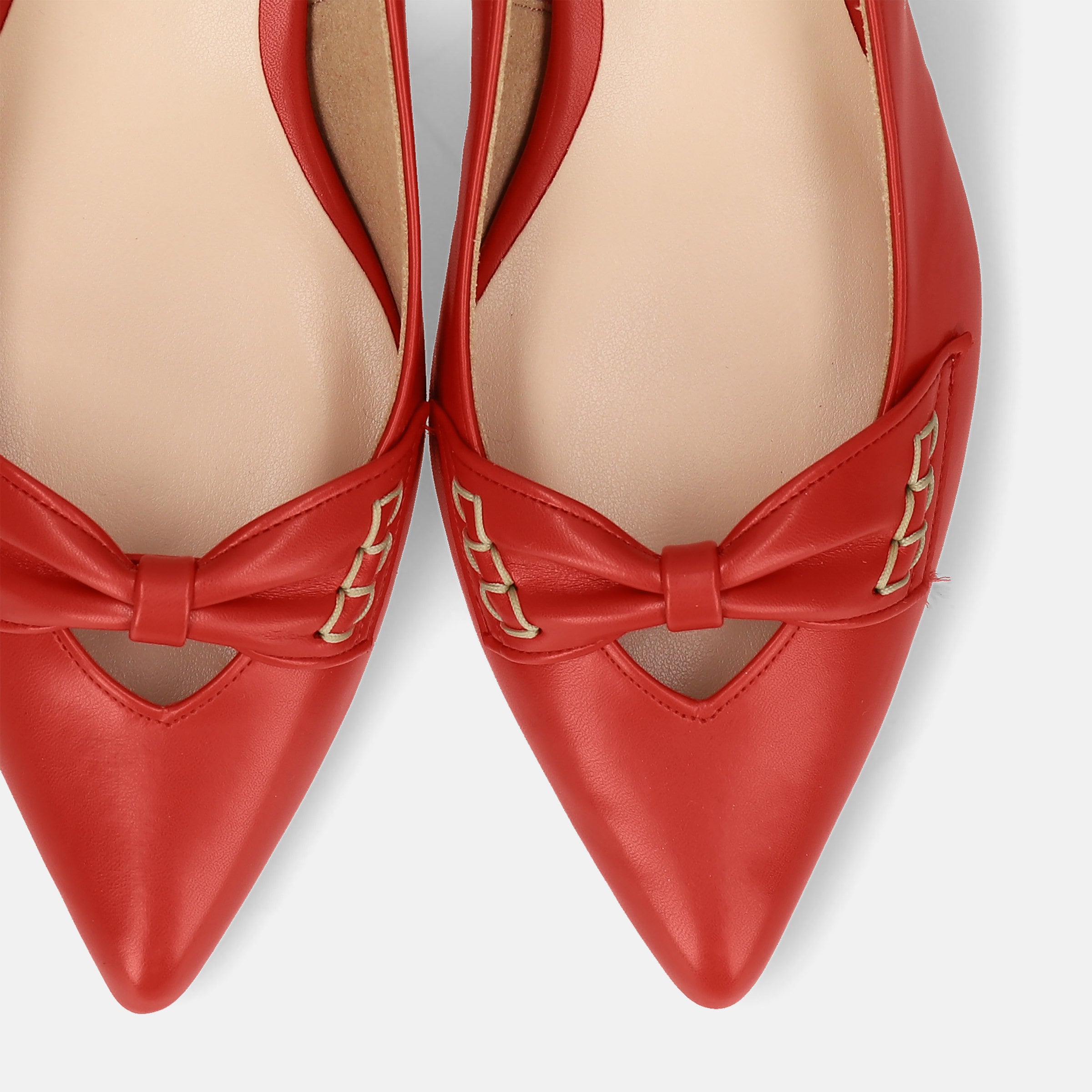ラストワン2025SS：バックストラップ パンプス（m45020）レッド