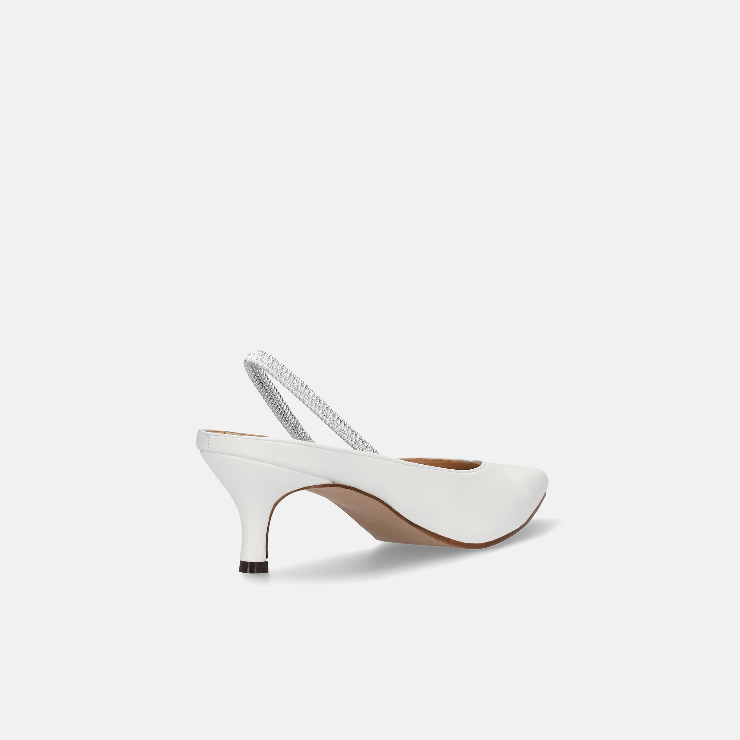ラストワン15%OFF：バックストラップ付き ミュールスタイル パンプス