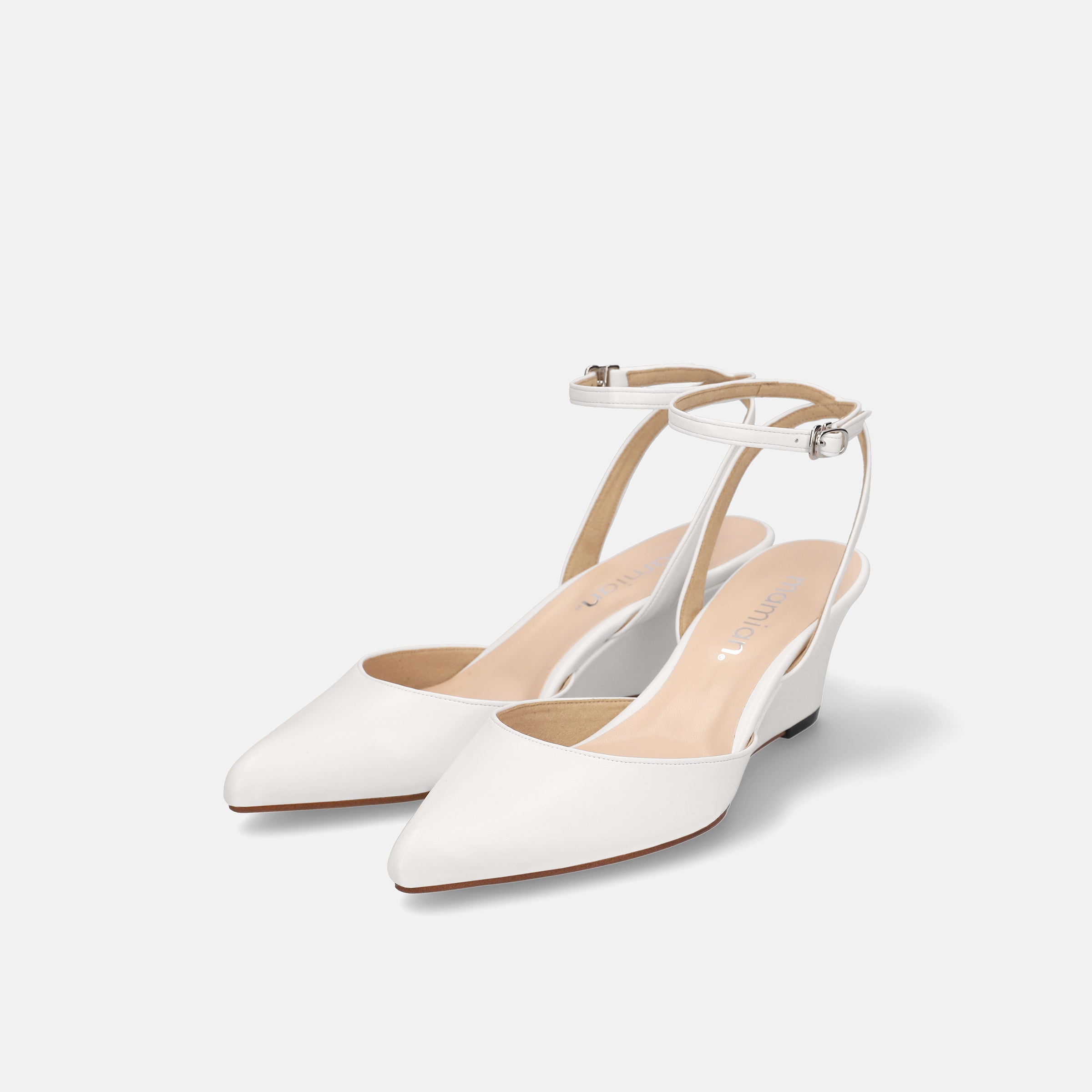 15%OFF：ウェッジソール パンプス（m55213）ホワイト – mamian