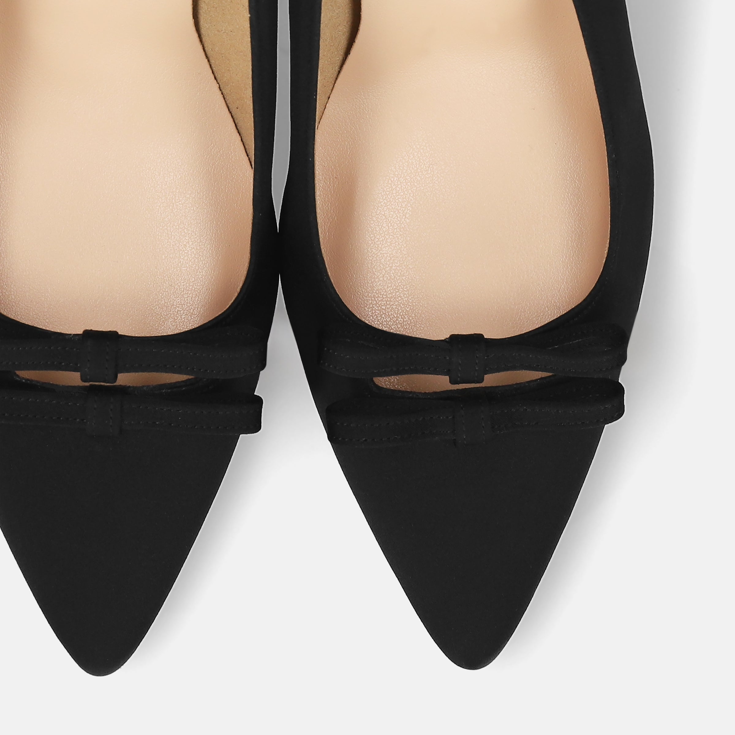 ラストワン30%OFF：2025SS：ダブルリボン サテン パンプス