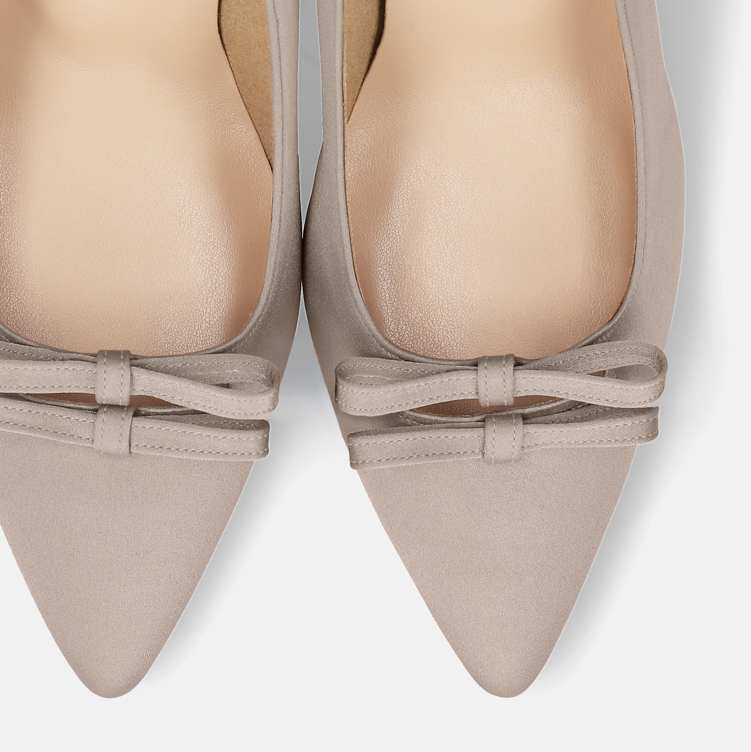 ラストワン30%OFF：2025SS：ダブルリボン サテン パンプス