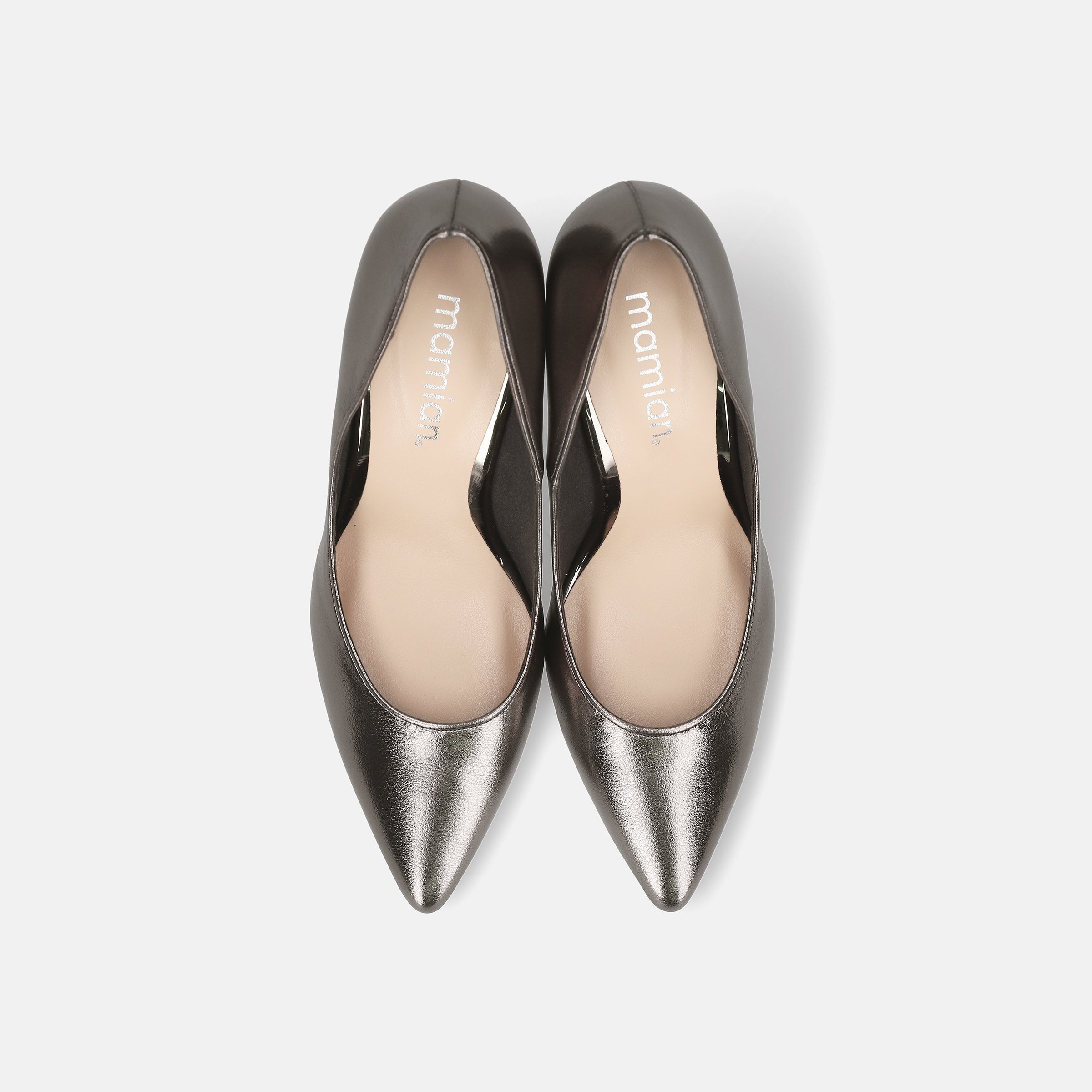 20%OFF：2025AW：ポインテッドトゥ パンプス（m81001）スチール