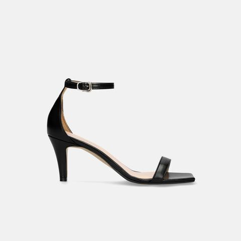 予約：2026SS：シンプル ストラップ サンダル（735）ブラック