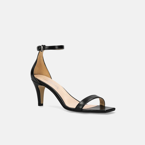 予約：2026SS：シンプル ストラップ サンダル（735）ブラック