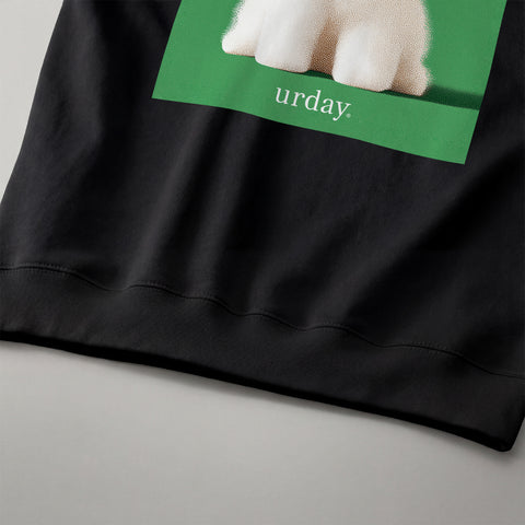 予約：urday【cat】アートワークスウェットシャツ（u-a-sw-0001-02）ブラック