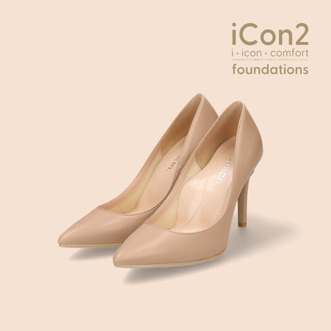 iCon2 Foundations 2024：ポインテッドトゥ パンプス（F970）モイストメープル/mamian（マミアン）