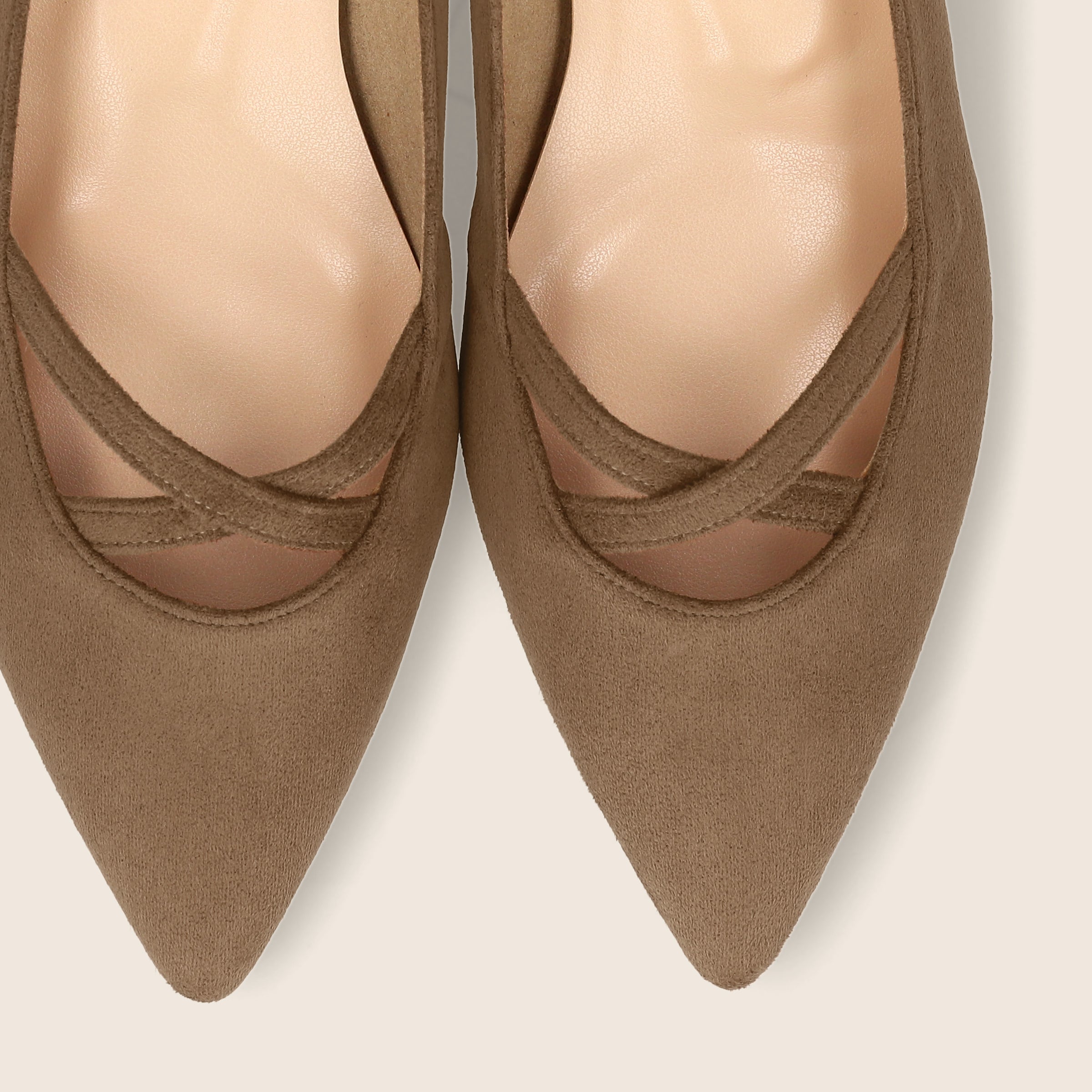 50%OFF：クロスストラップデザイン パンプス（m30003）トープS