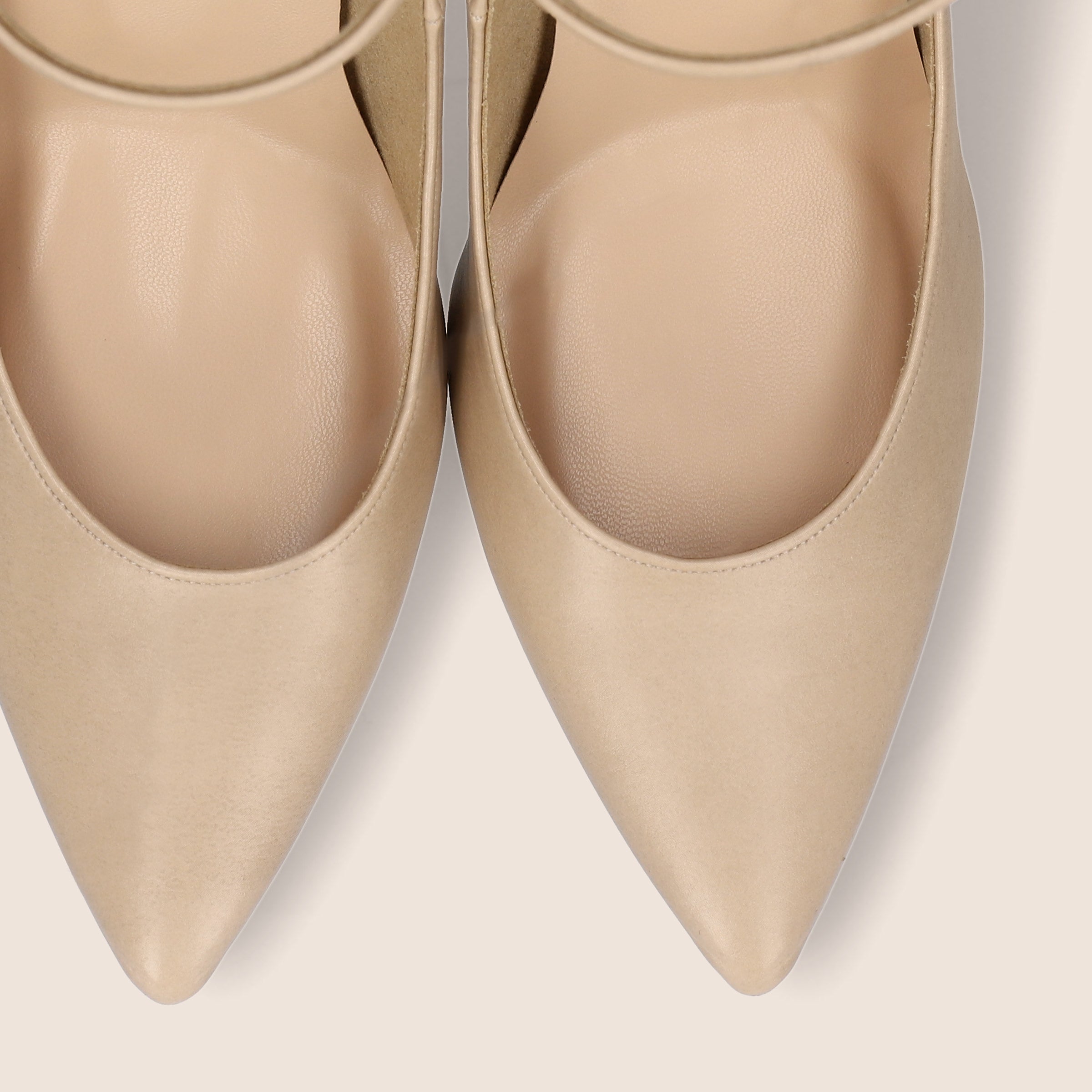 ベージュ アンクルストラップ パンプス アンクルストラップ ローヒール パンプス オケージョン