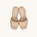 15%OFF：ワイドバンド クリアヒール ミュール（m50002）ベージュ/mamian（マミアン）